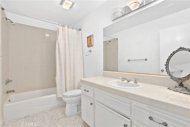 749 Canyon Crest Dr, Sierra Madre, CA 91024 - full bath with shower / bath combination with curtain, vanity, and toilet