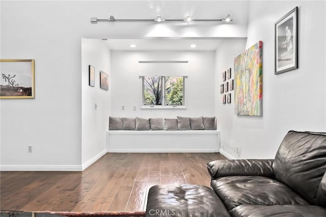 749 Canyon Crest Dr, Sierra Madre, CA 91024 - living room with wood finished floors, baseboards, and recessed lighting