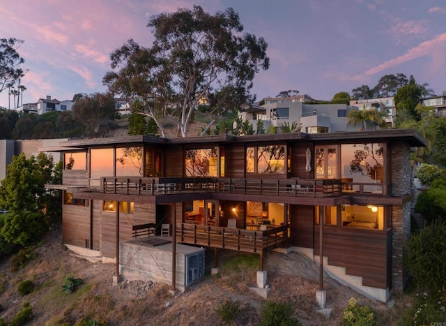 7226 Romero Dr, La Jolla, CA 92037 - view of back of house at dusk