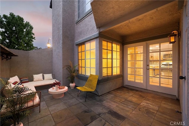 155 Oxford Unit 37, Irvine, CA 92612 - view of patio featuring french doors