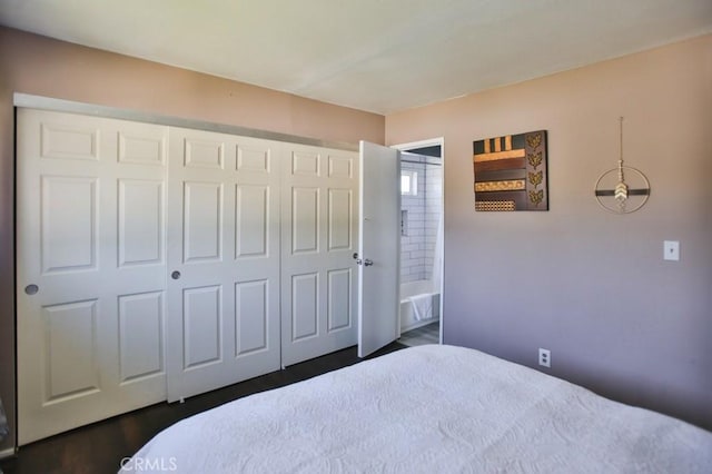 4502 Bates Dr, Yorba Linda, CA 92886 - bedroom with dark wood finished floors and a closet