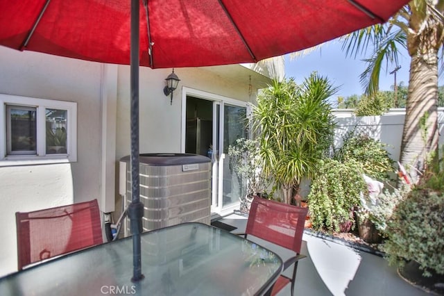4502 Bates Dr, Yorba Linda, CA 92886 - view of patio / terrace with outdoor dining area and central AC