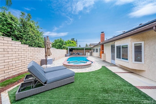 5940 Avenida Antigua, Yorba Linda, CA 92887 - view of swimming pool with a hot tub and a patio area