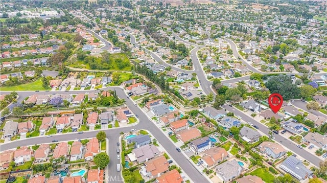 5940 Avenida Antigua, Yorba Linda, CA 92887 - aerial overview of property's location with nearby suburban area