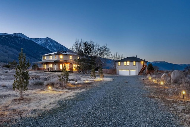 604 River Ranch Rd, Markleeville, CA 96120 - traditional home with driveway and a mountain view