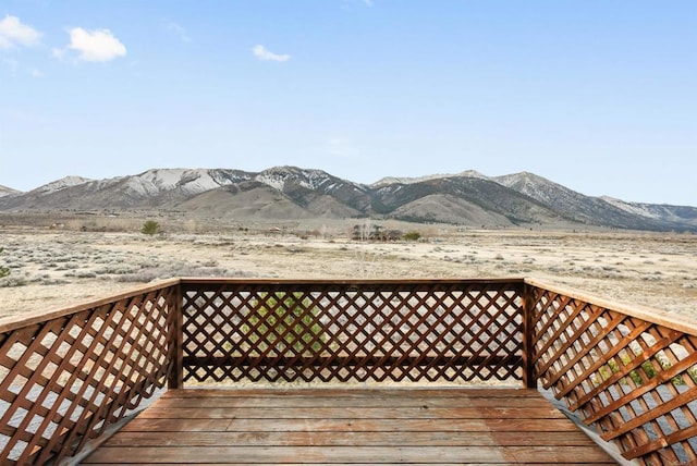 604 River Ranch Rd, Markleeville, CA 96120 - deck featuring a mountain view
