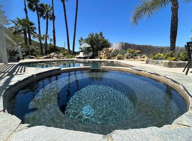 29730 Red Mountain Rd, Valley Center, CA 92082 - view of swimming pool with a pool with connected hot tub