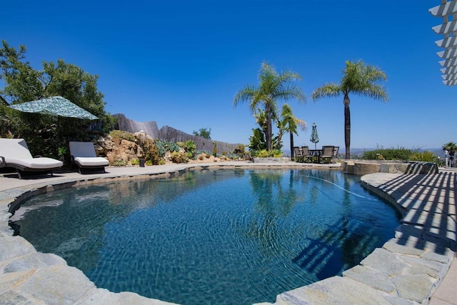 29730 Red Mountain Rd, Valley Center, CA 92082 - view of pool with a patio and a mountain view