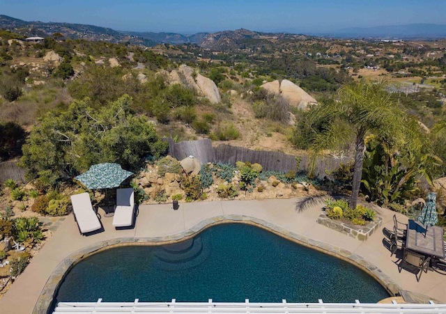 29730 Red Mountain Rd, Valley Center, CA 92082 - aerial view of property's location with a mountain backdrop