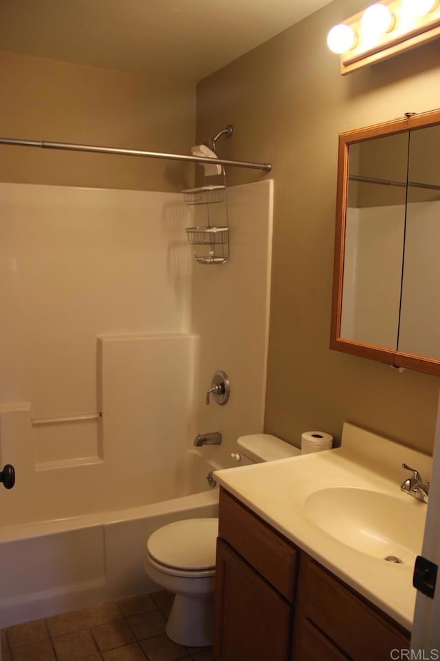 29730 Red Mountain Rd, Valley Center, CA 92082 - bathroom with toilet, vanity, shower / washtub combination, and tile patterned flooring
