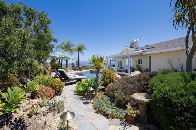 29730 Red Mountain Rd, Valley Center, CA 92082 - view of yard featuring a pergola, an outdoor pool, and a patio area