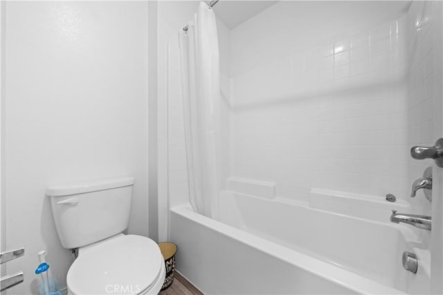 16007 Dexter St, Chino, CA 91708 - bathroom with shower / bathtub combination with curtain and toilet