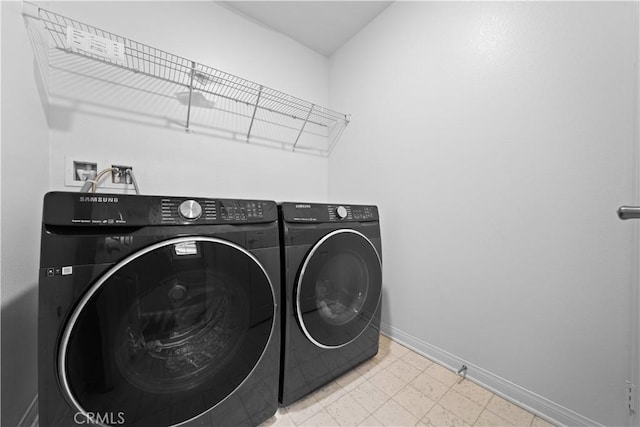 16007 Dexter St, Chino, CA 91708 - laundry room with separate washer and dryer and baseboards