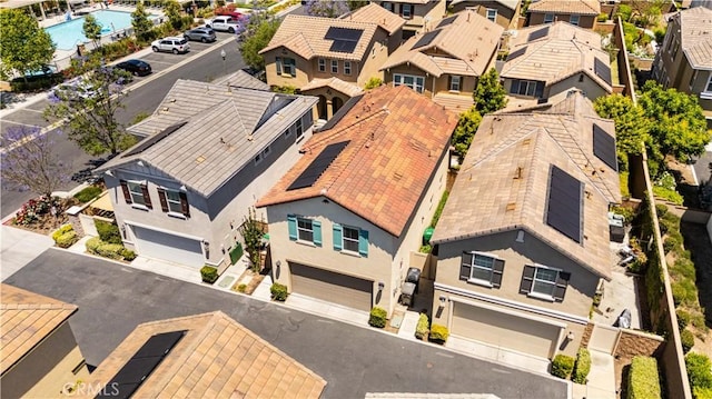 16007 Dexter St, Chino, CA 91708 - aerial view of residential area featuring a pool area