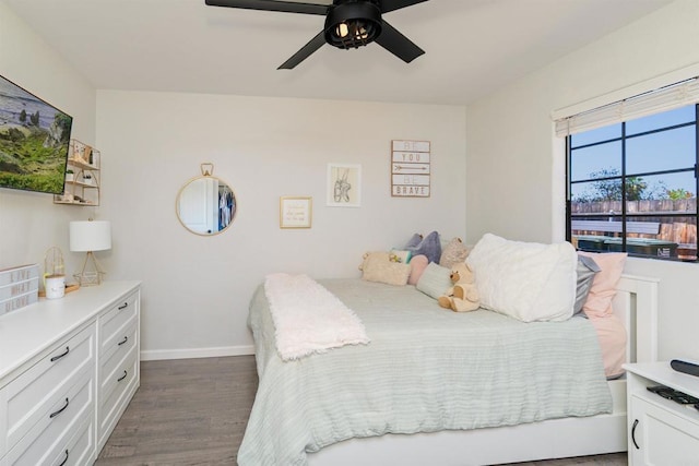 23912 Benito Way, Ramona, CA 92065 - bedroom with dark wood-type flooring and ceiling fan