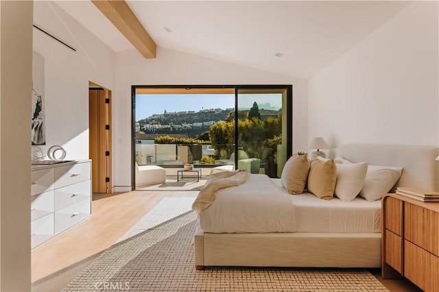 2608 Zorada Dr, Los Angeles, CA 90046 - bedroom featuring access to outside and light wood-type flooring