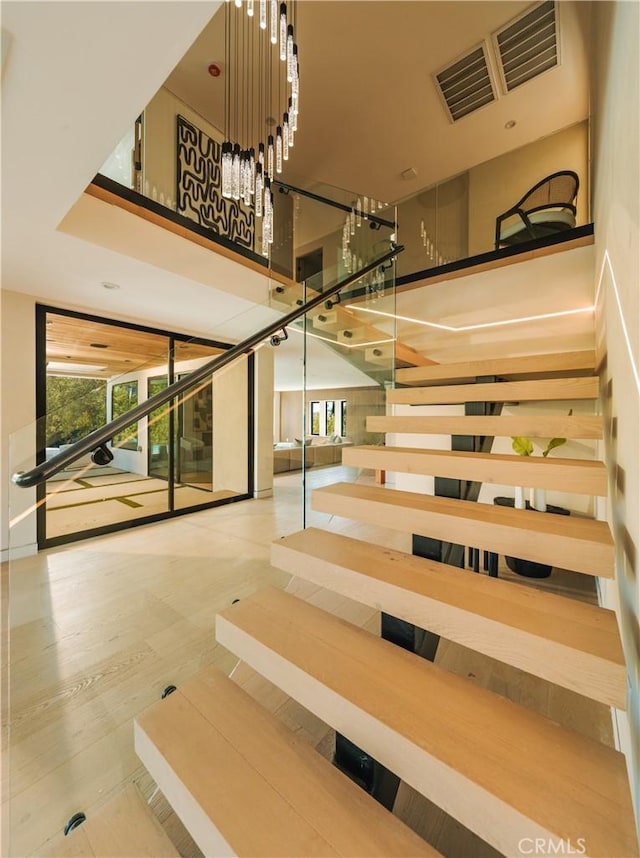 2608 Zorada Dr, Los Angeles, CA 90046 - stairway with healthy amount of natural light