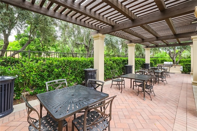 108 Coastal Gdn, Irvine, CA 92618 - fenced backyard featuring outdoor dining area, a patio, and a pergola