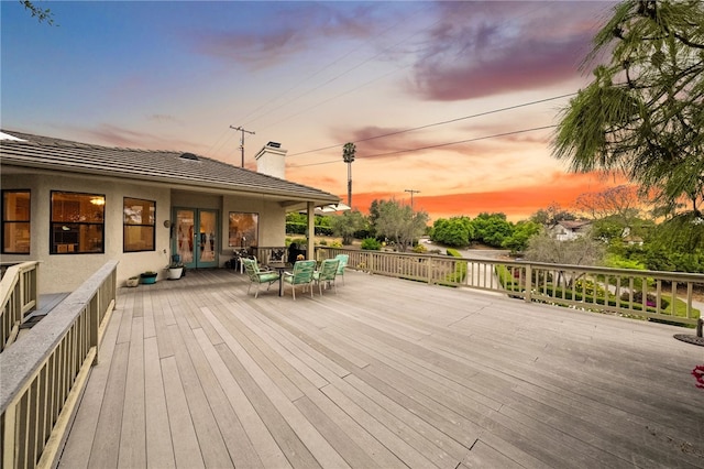 1357 Sunny Heights Rd, Fallbrook, CA 92028 - deck with french doors and outdoor dining space
