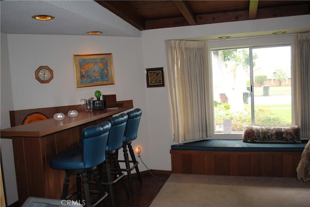 10111 Dewey Dr, Garden Grove, CA 92840 - indoor dry bar with beamed ceiling