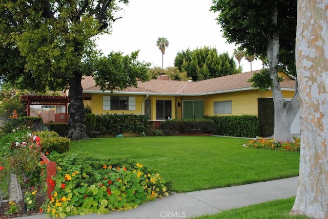 10111 Dewey Dr, Garden Grove, CA 92840 - ranch-style home with a front lawn