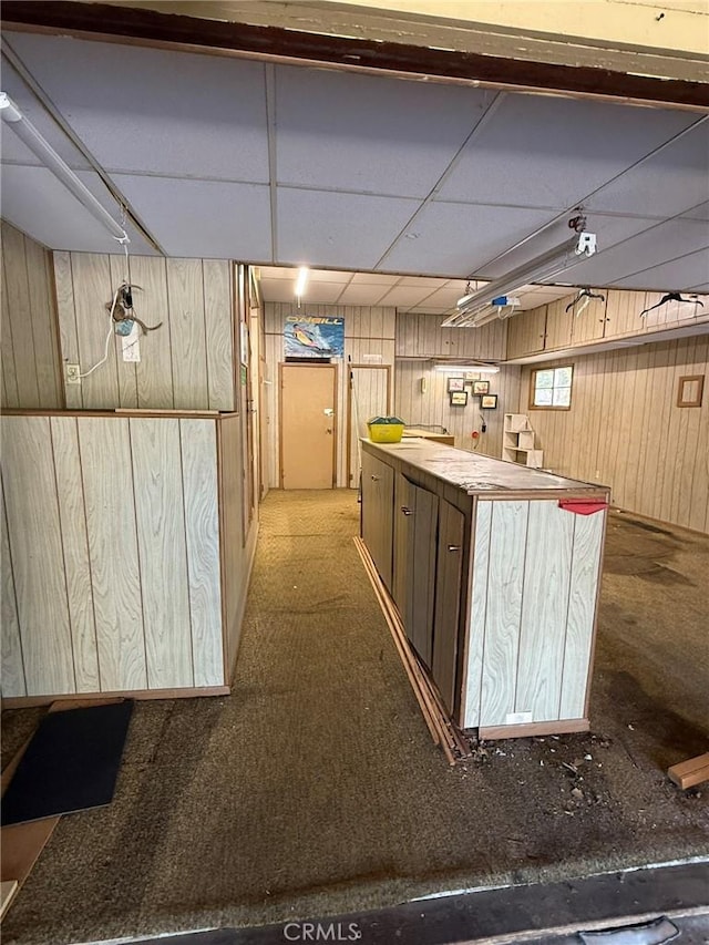117 S Park Dr, Madera, CA 93637 - indoor bar with wood walls and a paneled ceiling