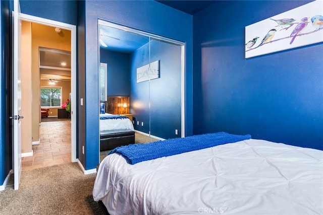 36235 Bay Hill Dr, Beaumont, CA 92223 - carpeted bedroom with a closet and baseboards