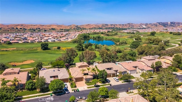 36235 Bay Hill Dr, Beaumont, CA 92223 - aerial perspective of suburban area featuring a local golf course and a water and mountain view