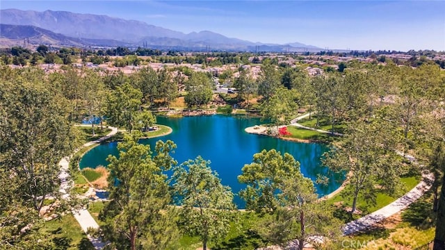 36235 Bay Hill Dr, Beaumont, CA 92223 - drone / aerial view of a water and mountain view