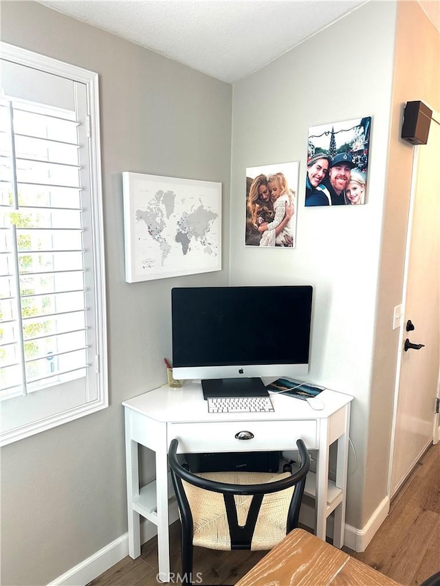 140 W Pioneer Ave Unit 52, Redlands, CA 92374 - home office with wood finished floors and baseboards