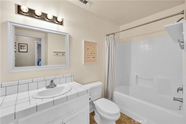 6279 Baileya Ave Unit 29, Palms, CA 92277 - full bathroom with vanity, toilet, and shower / bath combo