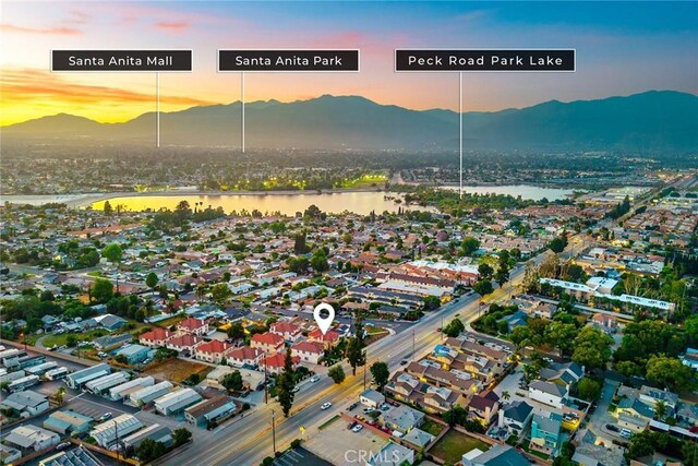 4937 Peck Rd Unit C, El Monte, CA 91732 - aerial view of property's location with a water and mountain view