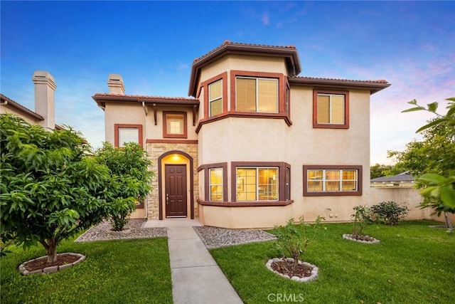 4937 Peck Rd Unit C, El Monte, CA 91732 - mediterranean / spanish-style house with stucco siding, stone siding, and a chimney