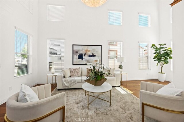 4937 Peck Rd Unit C, El Monte, CA 91732 - living area with a high ceiling and wood finished floors