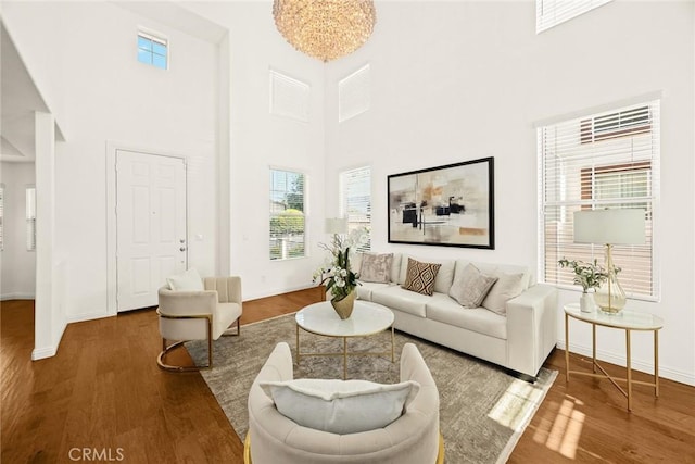 4937 Peck Rd Unit C, El Monte, CA 91732 - living room with wood finished floors and a high ceiling