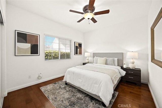 4937 Peck Rd Unit C, El Monte, CA 91732 - bedroom with wood finished floors, baseboards, and ceiling fan