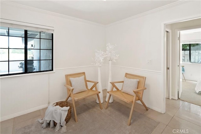 3014 California Park Dr, Chico, CA 95928 - living area with ornamental molding and tile patterned floors