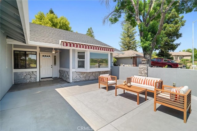 3014 California Park Dr, Chico, CA 95928 - view of patio featuring an outdoor hangout area