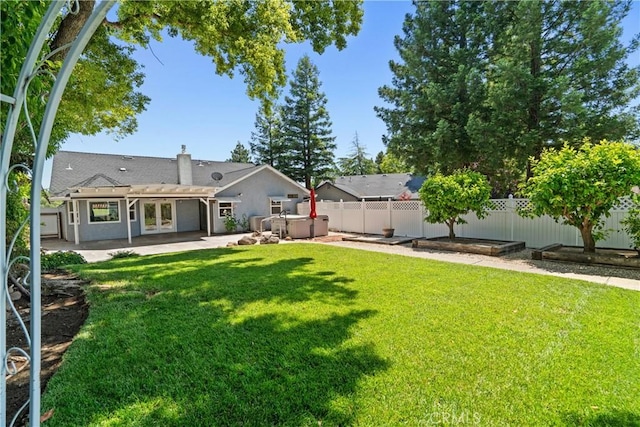 3014 California Park Dr, Chico, CA 95928 - view of yard with a patio area and french doors