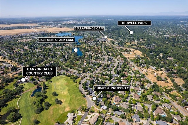 3014 California Park Dr, Chico, CA 95928 - view of property location with a nearby body of water and a golf course