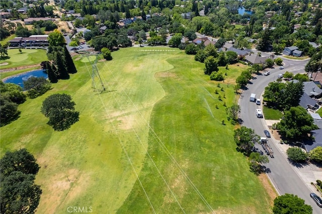 3014 California Park Dr, Chico, CA 95928 - aerial view of residential area featuring a local golf course and a nearby body of water