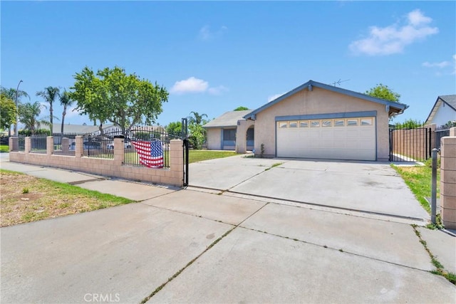 9820 Mandalay Ct, Riverside, CA 92503 - ranch-style home with concrete driveway, stucco siding, and an attached garage
