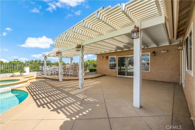 32070 Corte Bonilio, Temecula, CA 92592 - view of patio with a pergola and a pool with connected hot tub