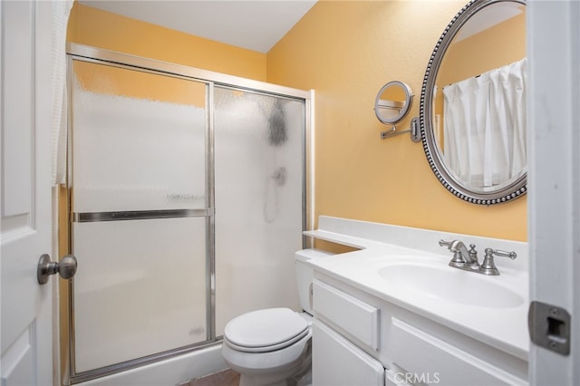 28162 Bavaria Dr, Menifee, CA 92585 - bathroom with an enclosed shower, vanity, and toilet