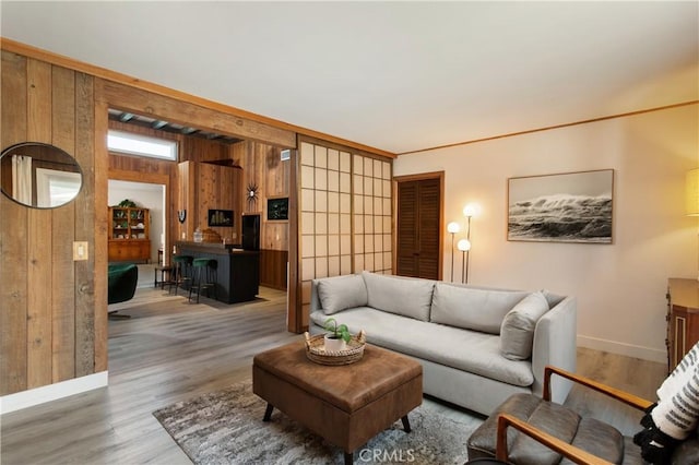 33252 Big Sur St, Dana Point, CA 92629 - living room featuring wood finished floors and wooden walls