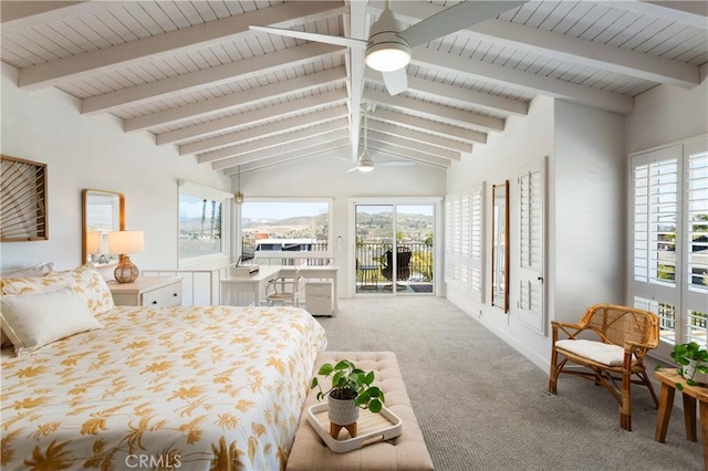 33252 Big Sur St, Dana Point, CA 92629 - carpeted bedroom featuring access to outside, multiple windows, and ceiling fan