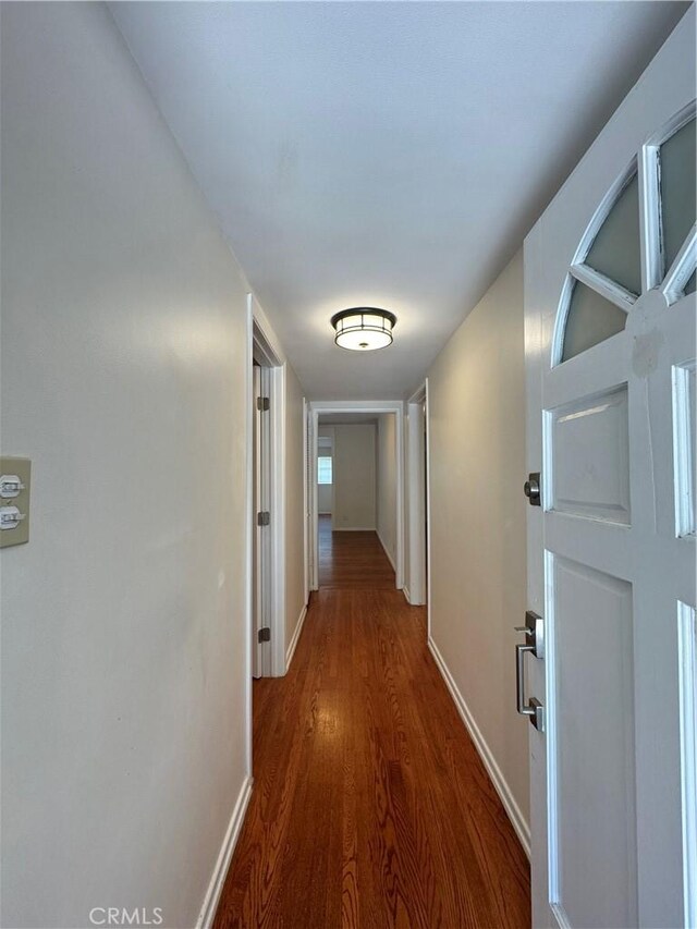23308 Friar St, Woodland Hills, CA 91367 - corridor with wood finished floors and baseboards