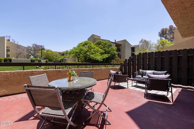 4000 Via Marisol 103, Los Angeles, CA 90042 - view of patio with an outdoor living space