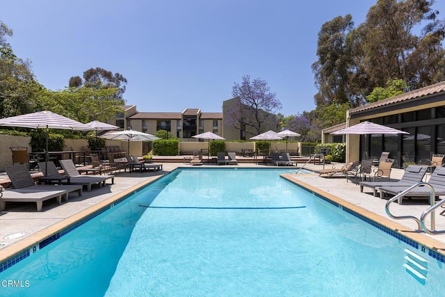 4000 Via Marisol 103, Los Angeles, CA 90042 - community pool featuring a patio area