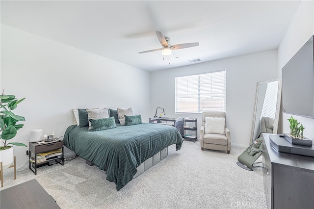 6118 W W Ave J9, Lancaster, CA 93536 - bedroom with light carpet and ceiling fan